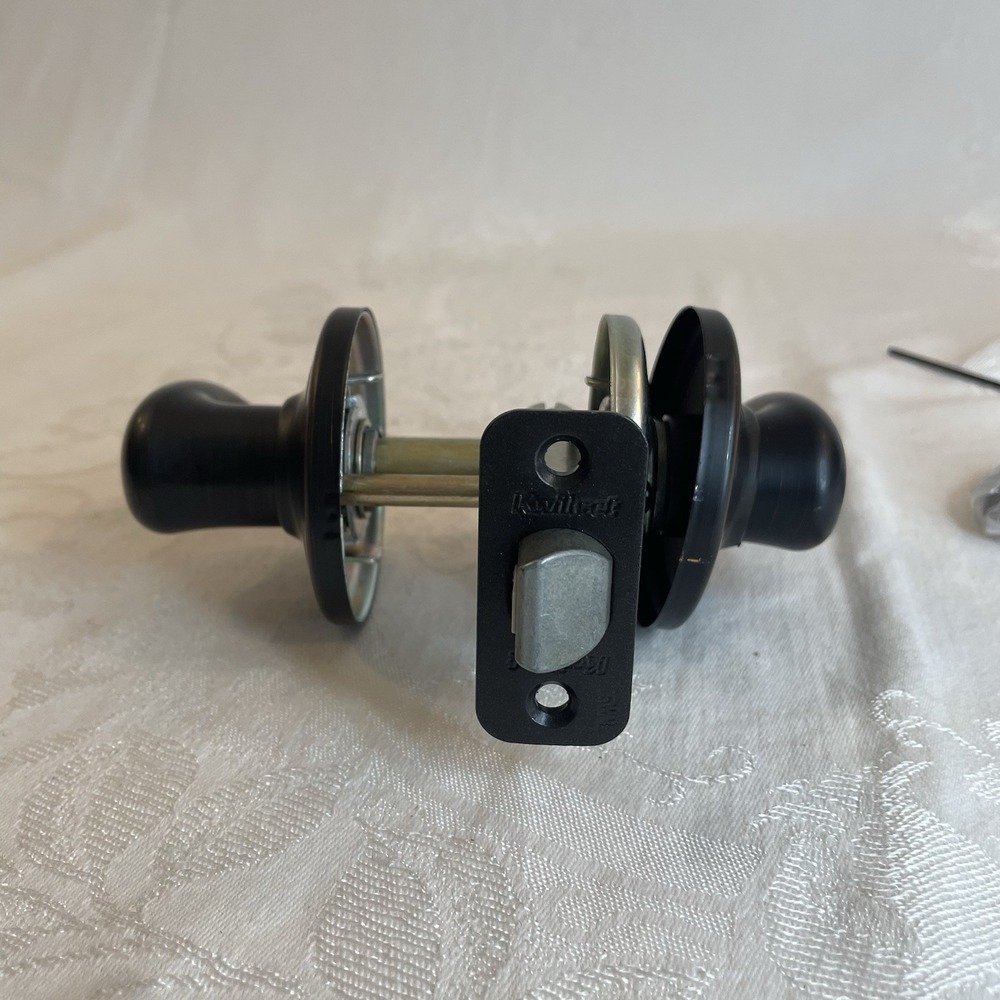 Kwikset Tustin Passage Lever Venetian Bronze Bed Bath Hall Closet Door Knob - Picture 3 of 6